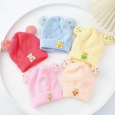 Pink Baby Fashion Warm Winter Wool Cap (0 Months - 12 Months) CP5101A